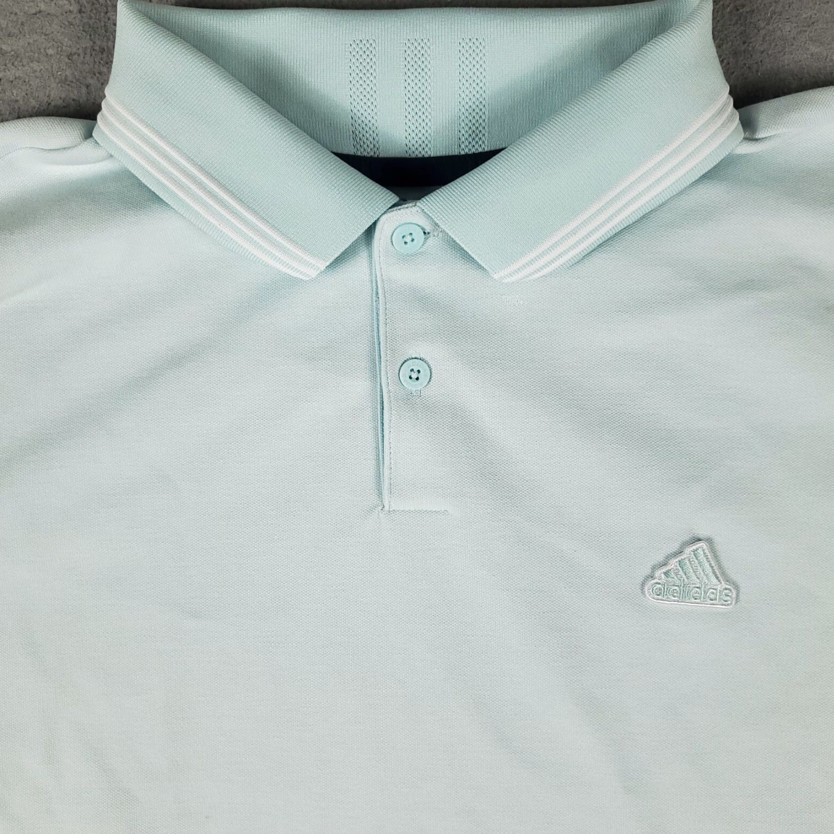 Adidas Adidas Polo Shirt Mens Size Medium Turquoise Blue Golf Casual Short Sleeve Shirt Polo Mens Adi​das Size US M / EU 48-50 / 2 - 2 Thumbnail