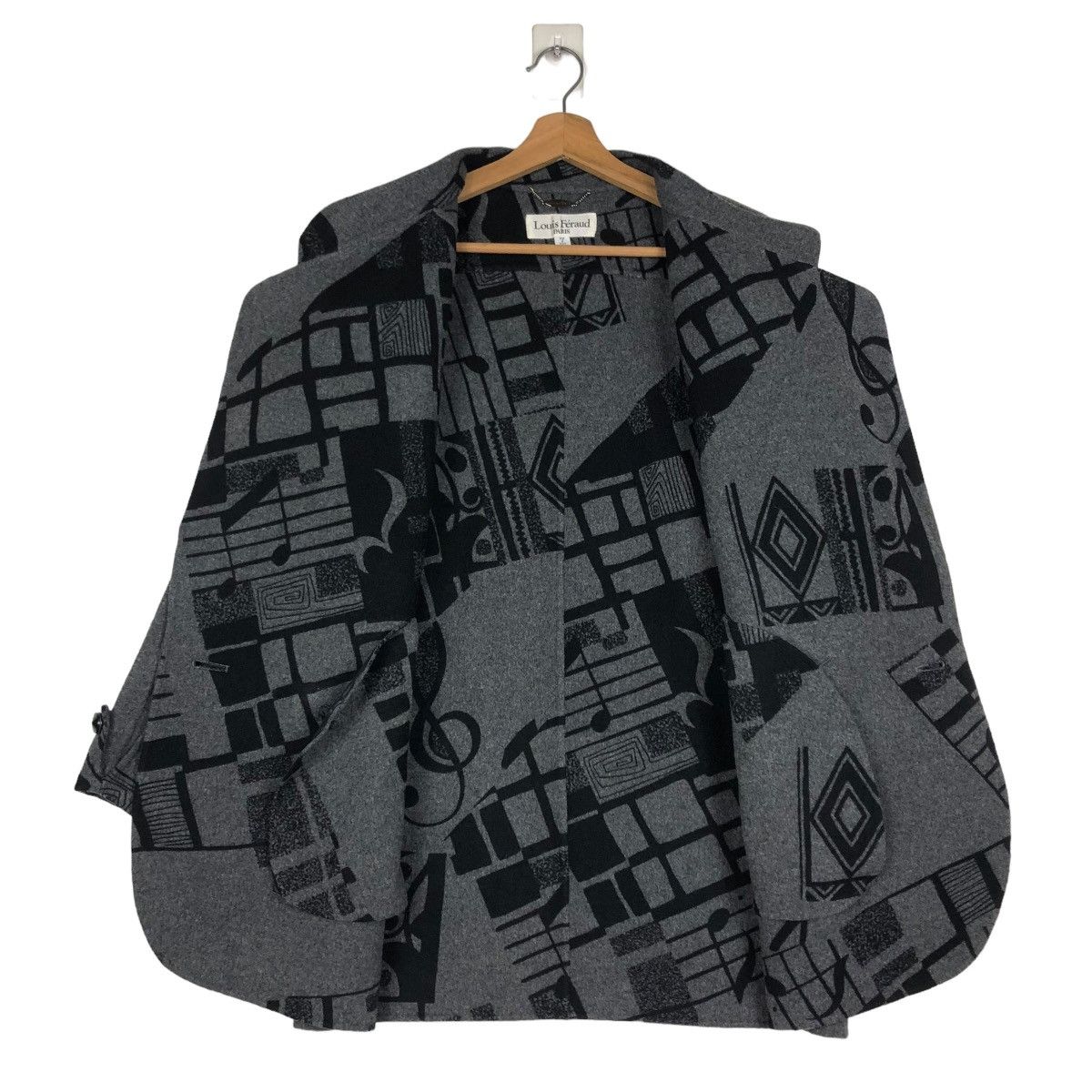 Designer × Japanese Brand × Louis Feraud 🔥WOOL JACKET OVER PRINT BLANKET LOUIS FERAUD PARIS Size US M / EU 48-50 / 2 - 15 Thumbnail