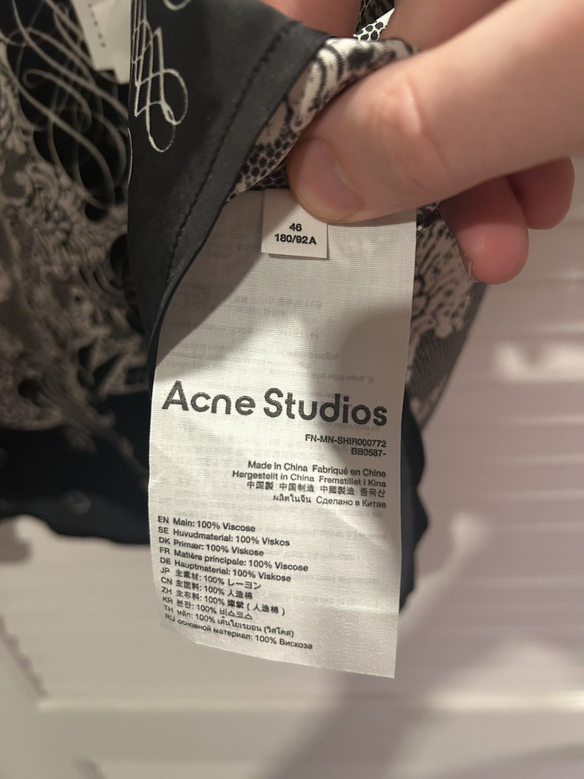Acne Studios Printed shirt Size US M / EU 48-50 / 2 - 11 Thumbnail