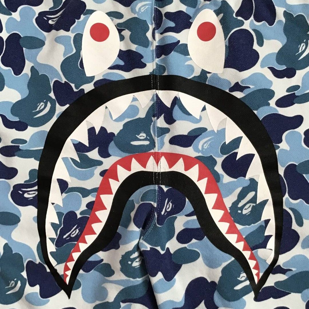 Bape BAPE Shark sweat shorts ABC camo blue a bathing ape ★size M Size US 32 / EU 48 - 2 Thumbnail
