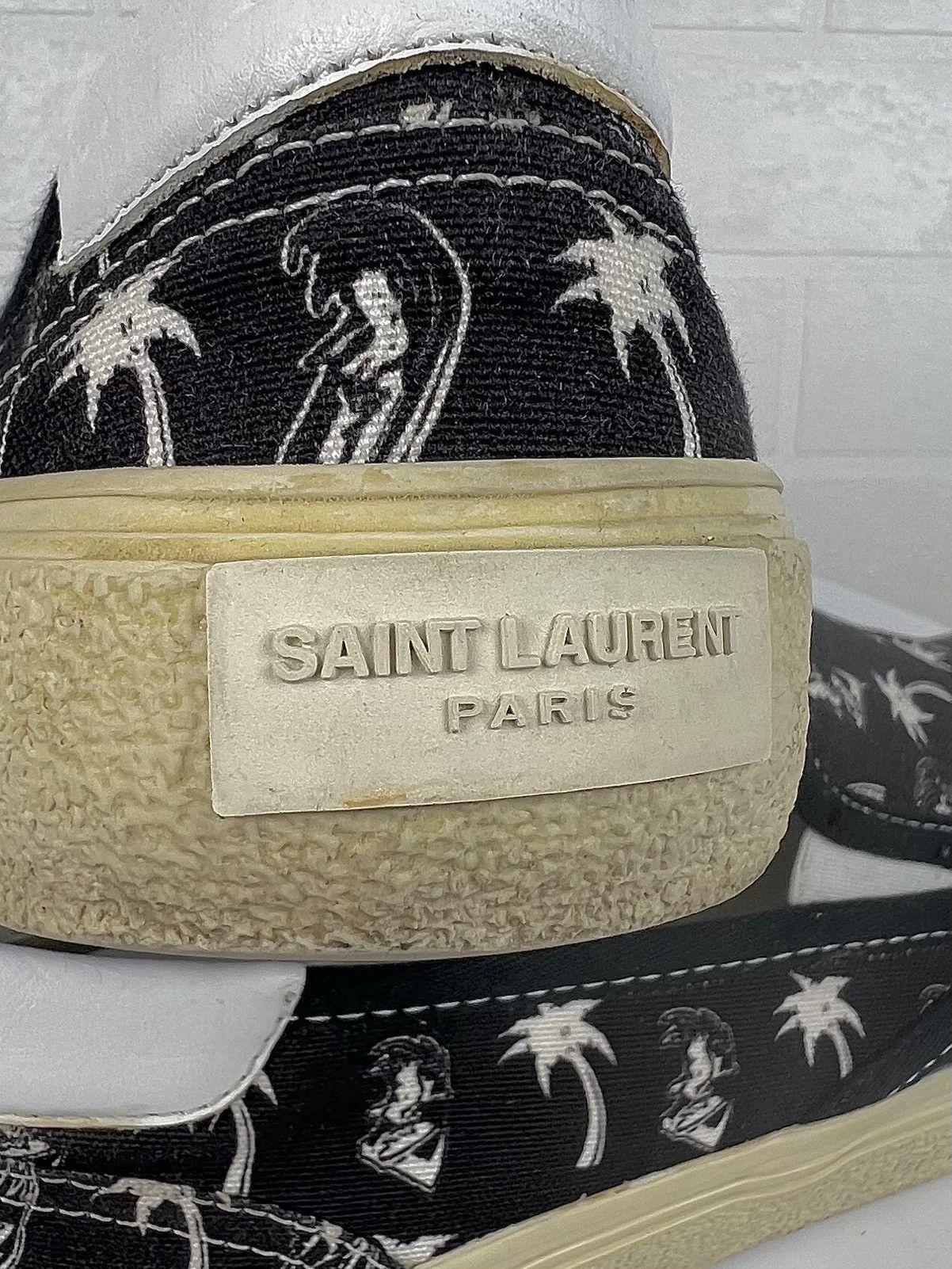 Saint Laurent Paris SAINT LAURENT Shoes Slip Ons Trainers SLP PARIS Palm Tree Size US 8.5 / EU 41-42 - 9 Thumbnail