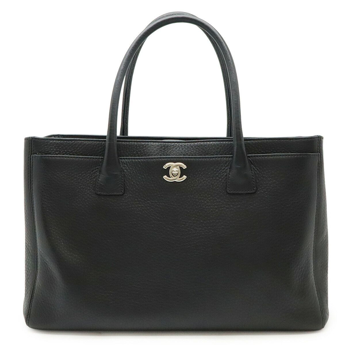 Chanel Chanel Executive Line Leather Handbag Leather Tote Bag A15206 in Black, Women's