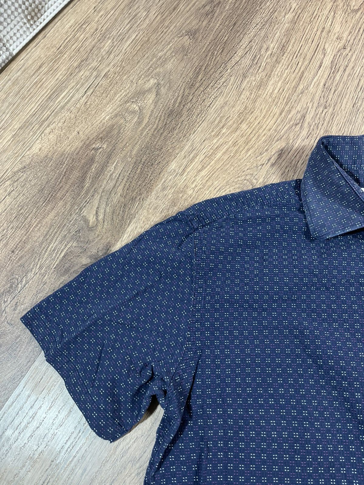 Yves Saint Laurent Vintage Yves Saint Laurent Navy Cotton Shirt Size US M / EU 48-50 / 2 - 6 Thumbnail