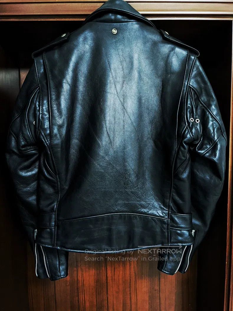 Schott Schott 618 Black Cowhide Motorcycle Leather Jacket Size US XS / EU 42 / 0 - 2 Thumbnail