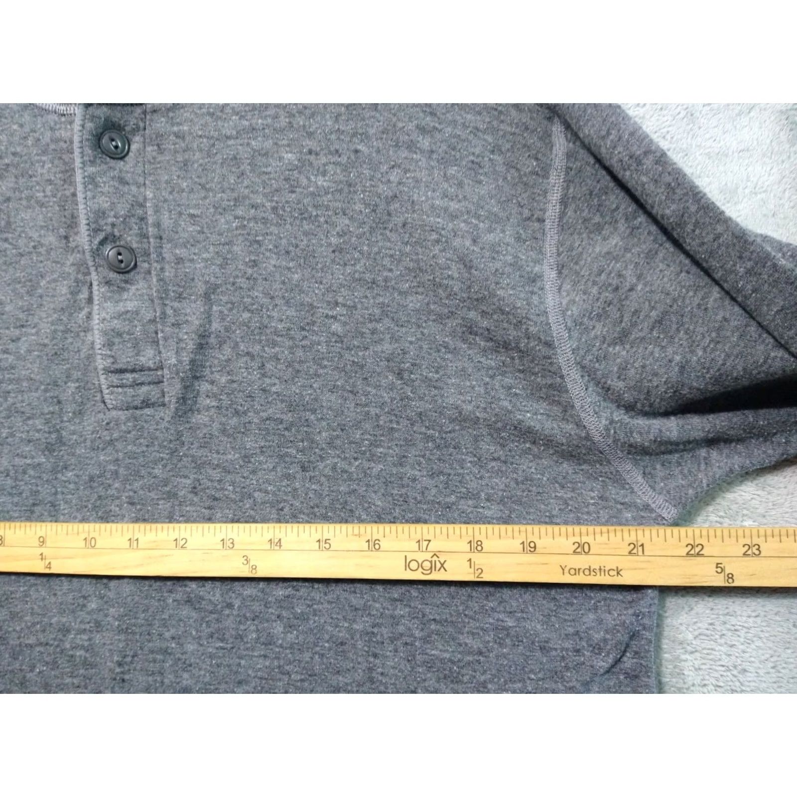 Vintage VINTAGE LL Bean Shirt Mens Large Gray River Driver Henley Wool Blend Base Layer Size US L / EU 52-54 / 3 - 4 Thumbnail