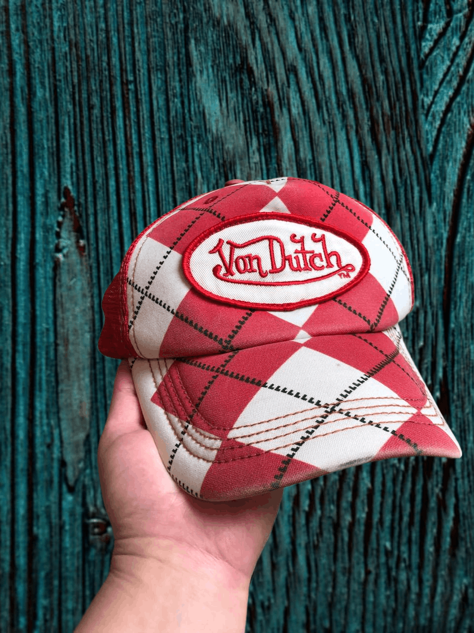 Von Dutch Vintage Von Dutch Plaid Checkered Logo Trucker Cap y2k Size ONE SIZE - 1 Thumbnail