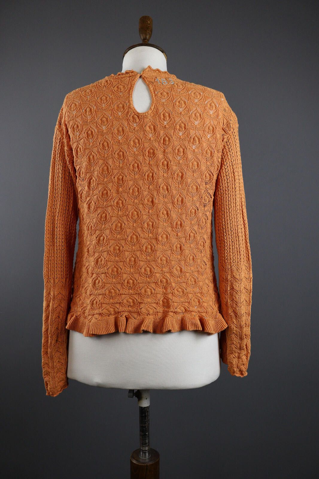 Designer Ladies Odd Molly Crochet Mesh Sweater Size 0 Size XS / US 0-2 / IT 36-38 - 6 Thumbnail