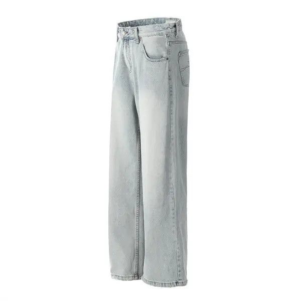 Japanese Brand VIBE Men's casual straight punk distressed light wash jeans Size US 32 / EU 48 - 2 Thumbnail