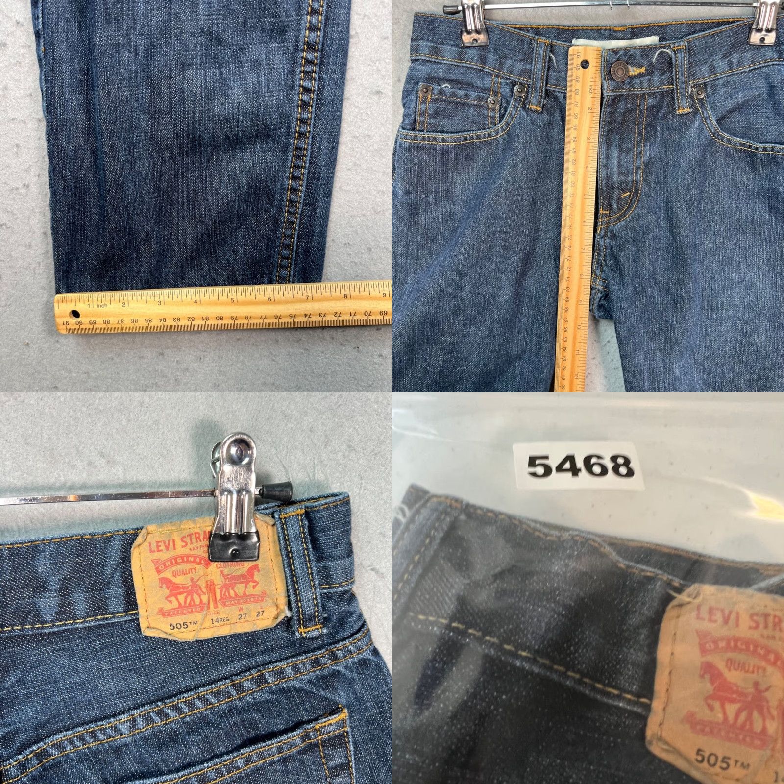 Levi's Levis 505 Womens Size 14 Regular Fit Jeans Blue Denim Size 36" / US 14 / IT 50 - 8 Thumbnail