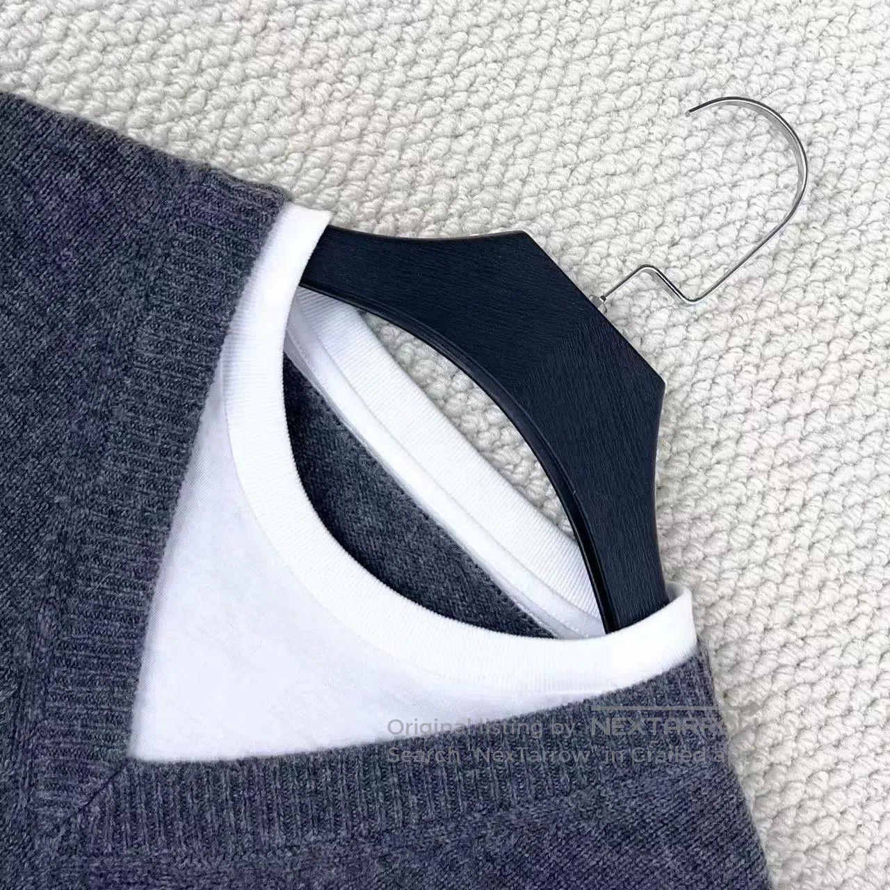 Miu Miu SS25 Embroidered Logo Layered Knit.