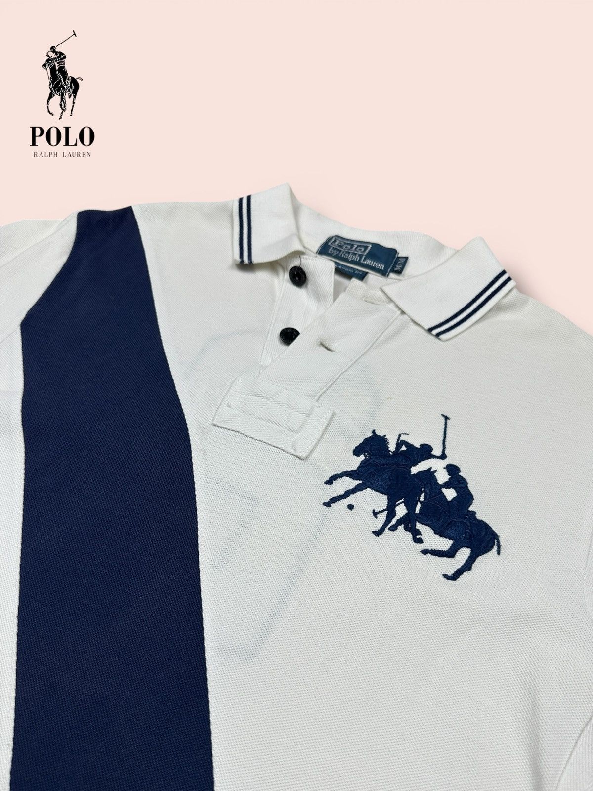 Ralph Lauren Ralph Lauren Polo Shirt Big Pony White Chief Keef White M Size US M / EU 48-50 / 2 - 2 Thumbnail