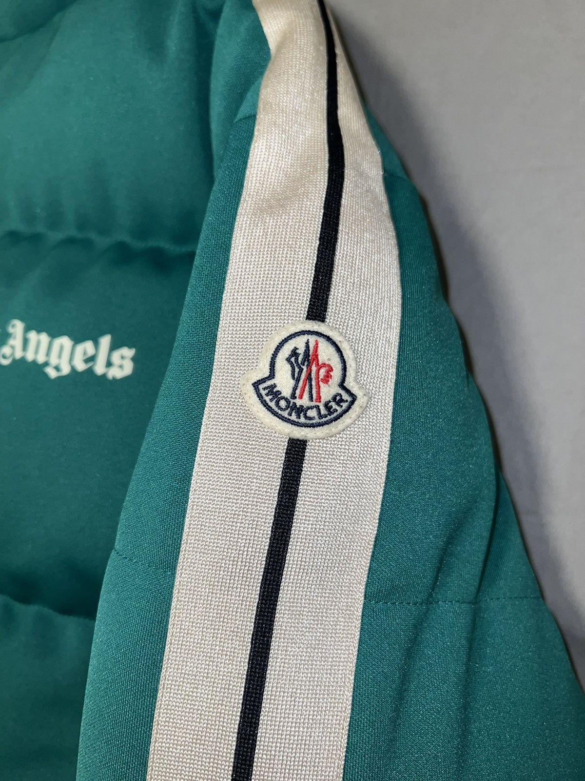 Moncler Moncler x Palm Angels Green Rodman Puffer Jacket Size US L / EU 52-54 / 3 - 3 Thumbnail