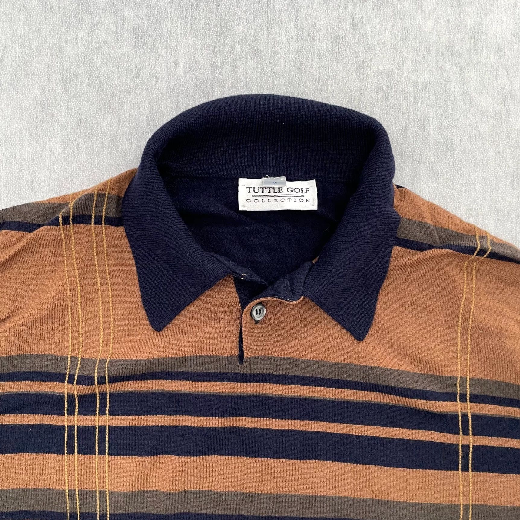 Vintage VINTAGE Tuttle Golf Sweater Shirt Adult Medium Blue Wool England Knit Mens M Size US M / EU 48-50 / 2 - 3 Thumbnail