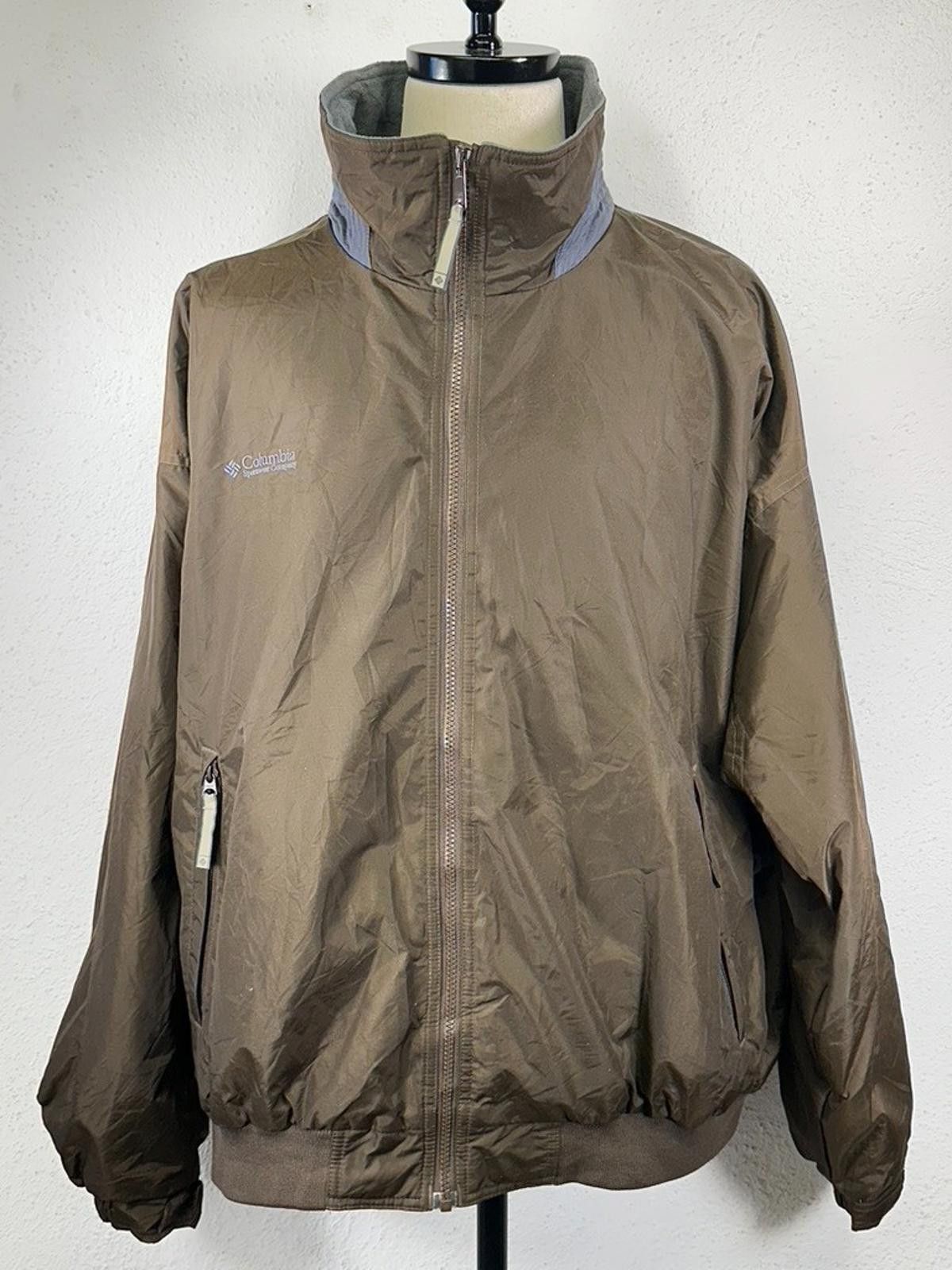 Columbia Columbia Fleece Lined Full Zip Bomber Winter Coat Brown 2XL Size US XXL / EU 58 / 5 - 1 Thumbnail