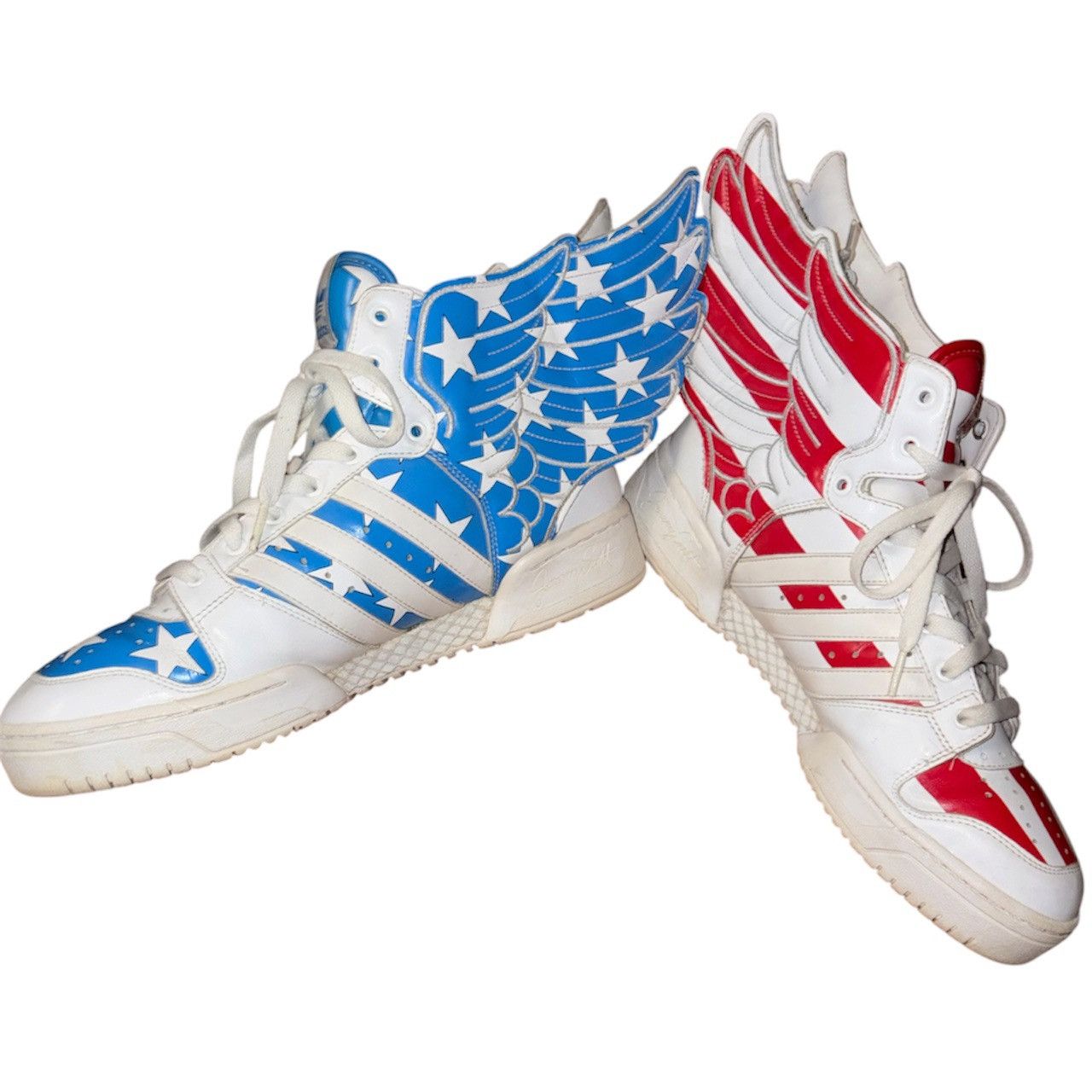 Adidas × Jeremy Scott 2012 STARS AND STRIPES JEREMY SCOTT ADIDAS HIGH TOP SNEAKERS Size US 11 / EU 44 - 3 Thumbnail