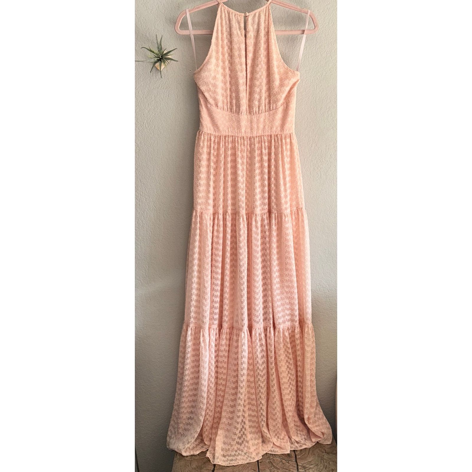 L'AGENCE L’Agence Halter Neck Maxi Dress Evening Gown Pale Pink Sz 2 Size XS / US 0-2 / IT 36-38 - 5 Thumbnail