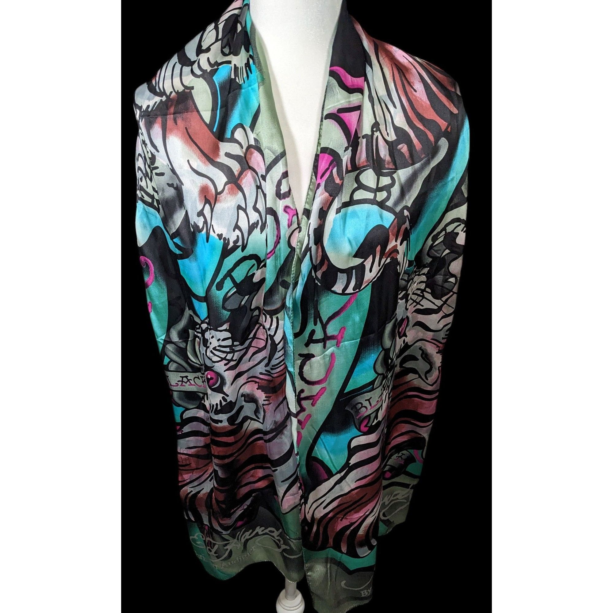Christian Audigier × Ed Hardy Ed Hardy X Christian Audigier Tiger Scarf Size ONE SIZE - 3 Thumbnail