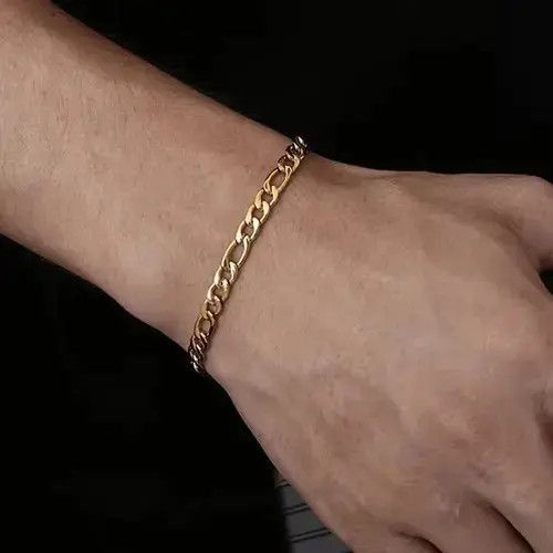 Other Gold Cuban Link Chain Bracelet – Streetwear Jewelry Size ONE SIZE - 2 Thumbnail