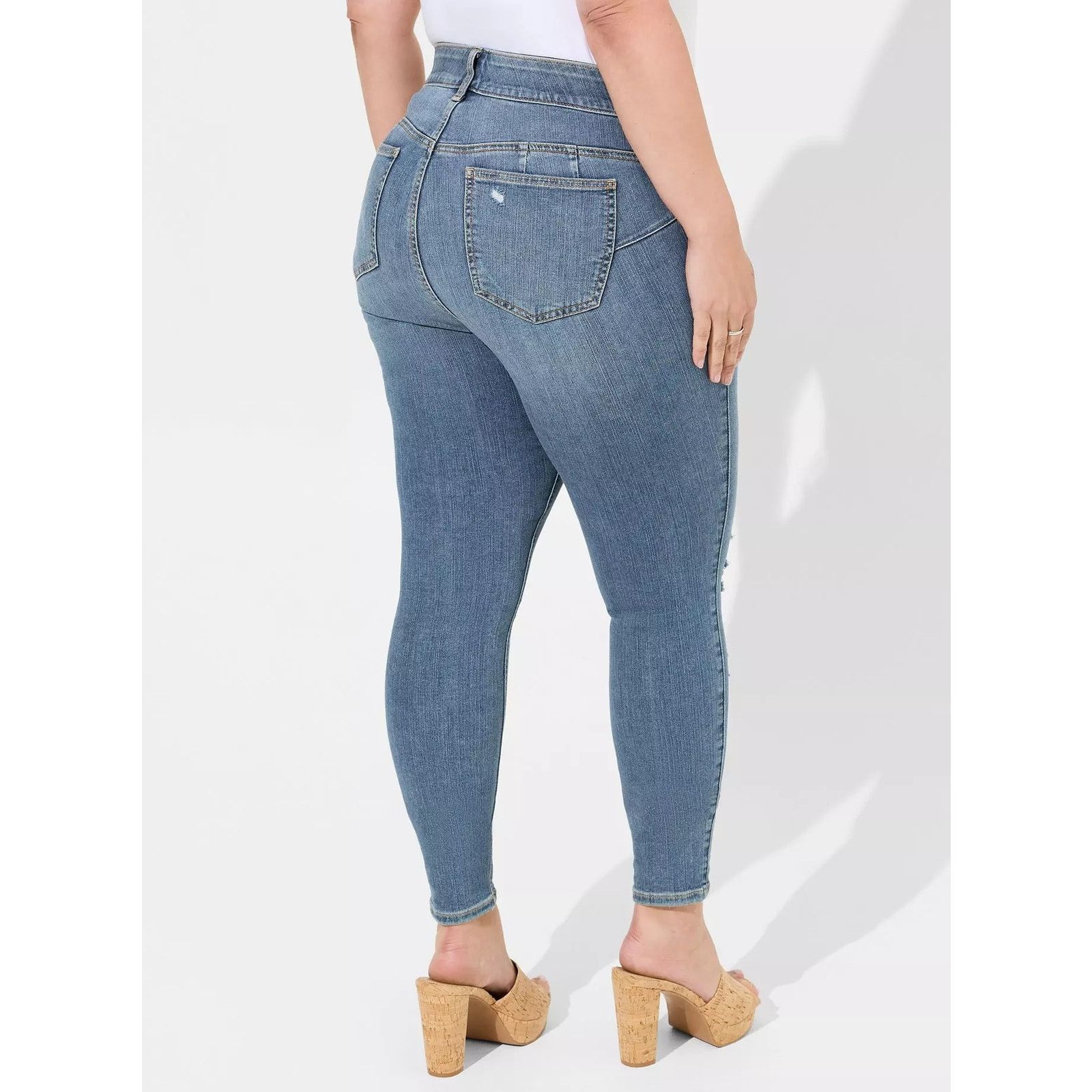 Other TORRID Bombshell Skinny Destructed Jeans Womens 22T 22 Tall Size 42" / US 20 - 9 Thumbnail