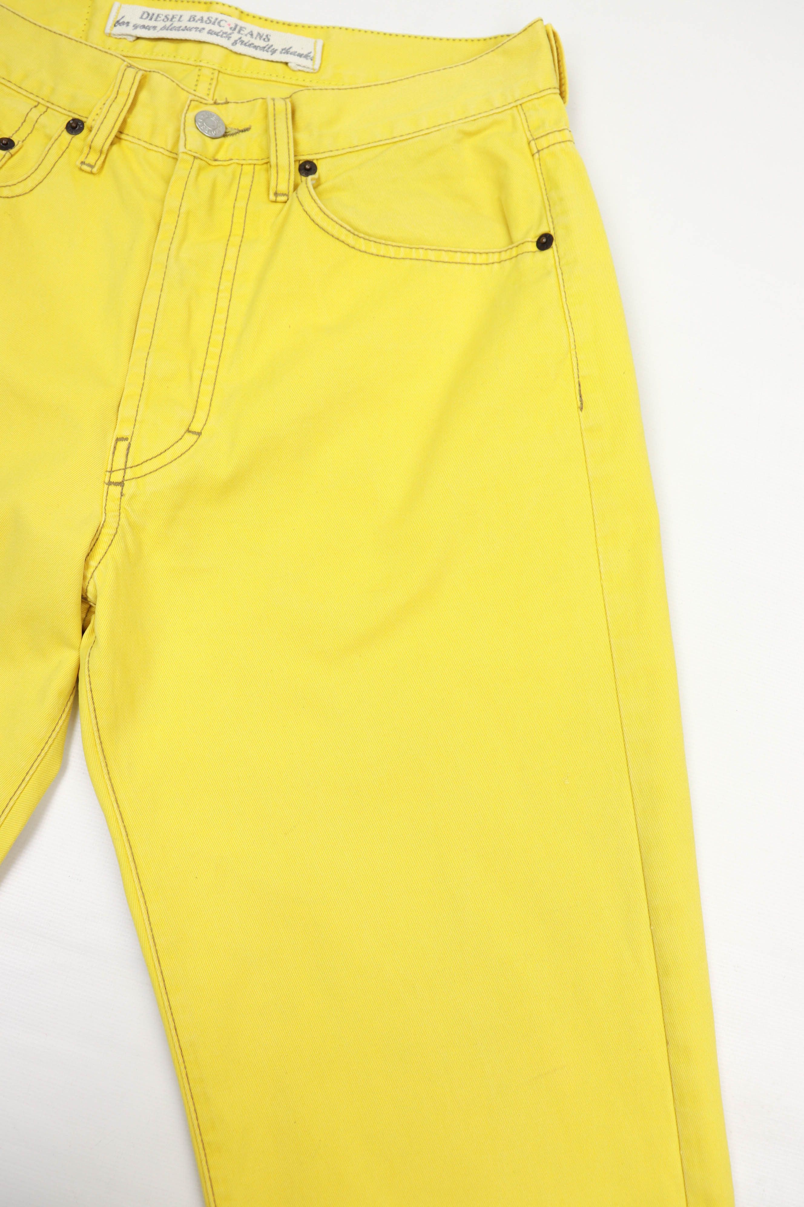 Diesel Diesel Vintage 90s Made in Italy Yellow Cheyenne Denim Jeans Size US 30 / EU 46 - 13 Thumbnail
