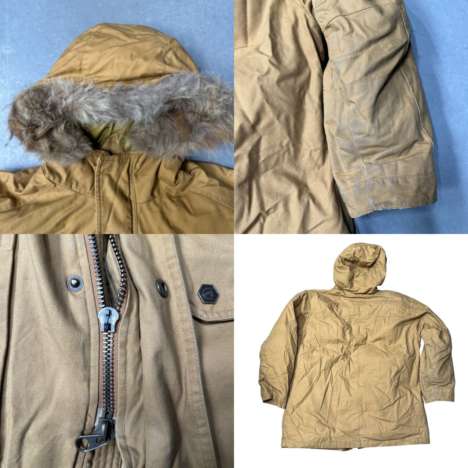 Vintage VINTAGE Ecko Function Real Fur Trim Hood Puffer Duck Canvas Jacket Men XXL Brown Pockets Size US XXL / EU 58 / 5 - 8 Thumbnail