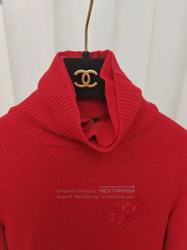 Chanel Chanel Red Wool Long Sleeve Pullover Sweater . Size S / US 4 / IT 40 - 4 Thumbnail
