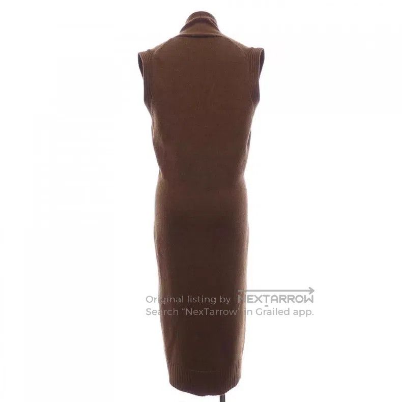 Hermes Hermes Brown Cashmere V-Neck Dress Size S / US 4 / IT 40 - 2 Thumbnail
