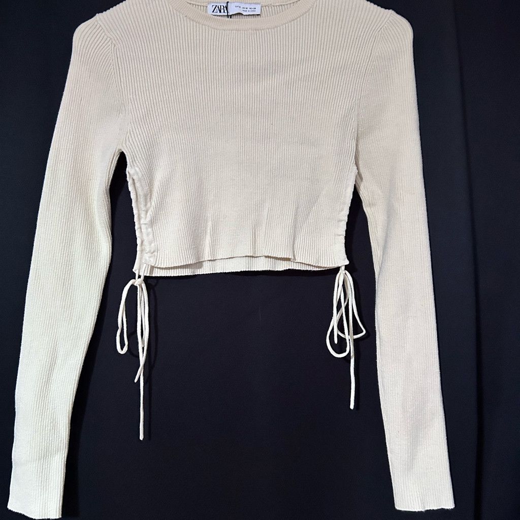 Zara Zara ribbed long sleeved top Size S / US 4 / IT 40 - 1 Thumbnail