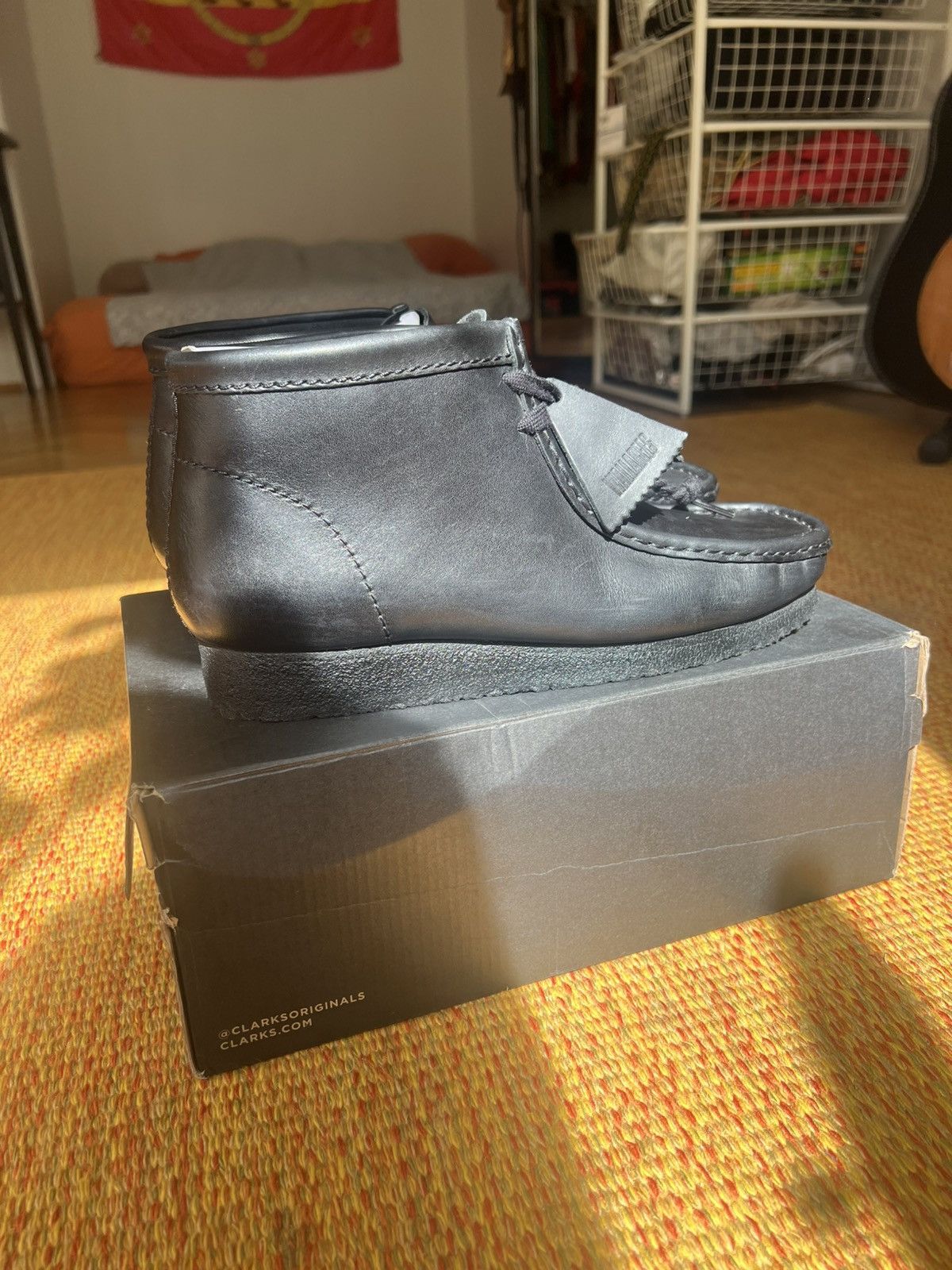Clarks Clarks Wallabee Originals Black Leather Size US 10.5 / EU 43-44 - 10 Thumbnail