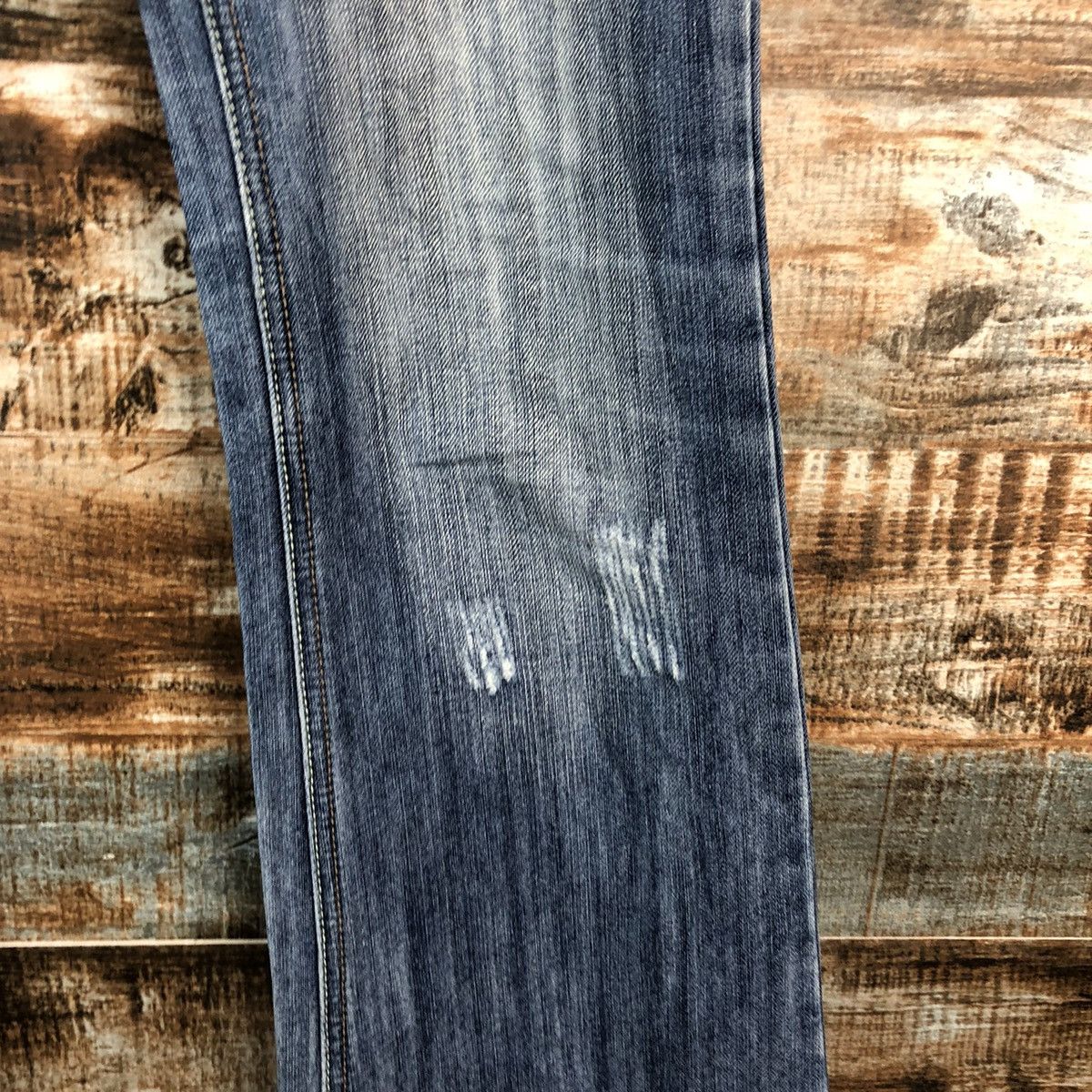 Japanese Brand Lady Blue Jeans blue Distressed Denim Pants #A2442 Size 29" - 10 Thumbnail