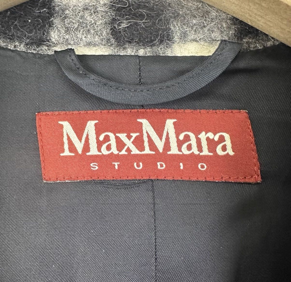 Max Mara MaxMara/Black and White Plaid Mid-Length Coat K12 Size XS / US 0-2 / IT 36-38 - 4 Thumbnail