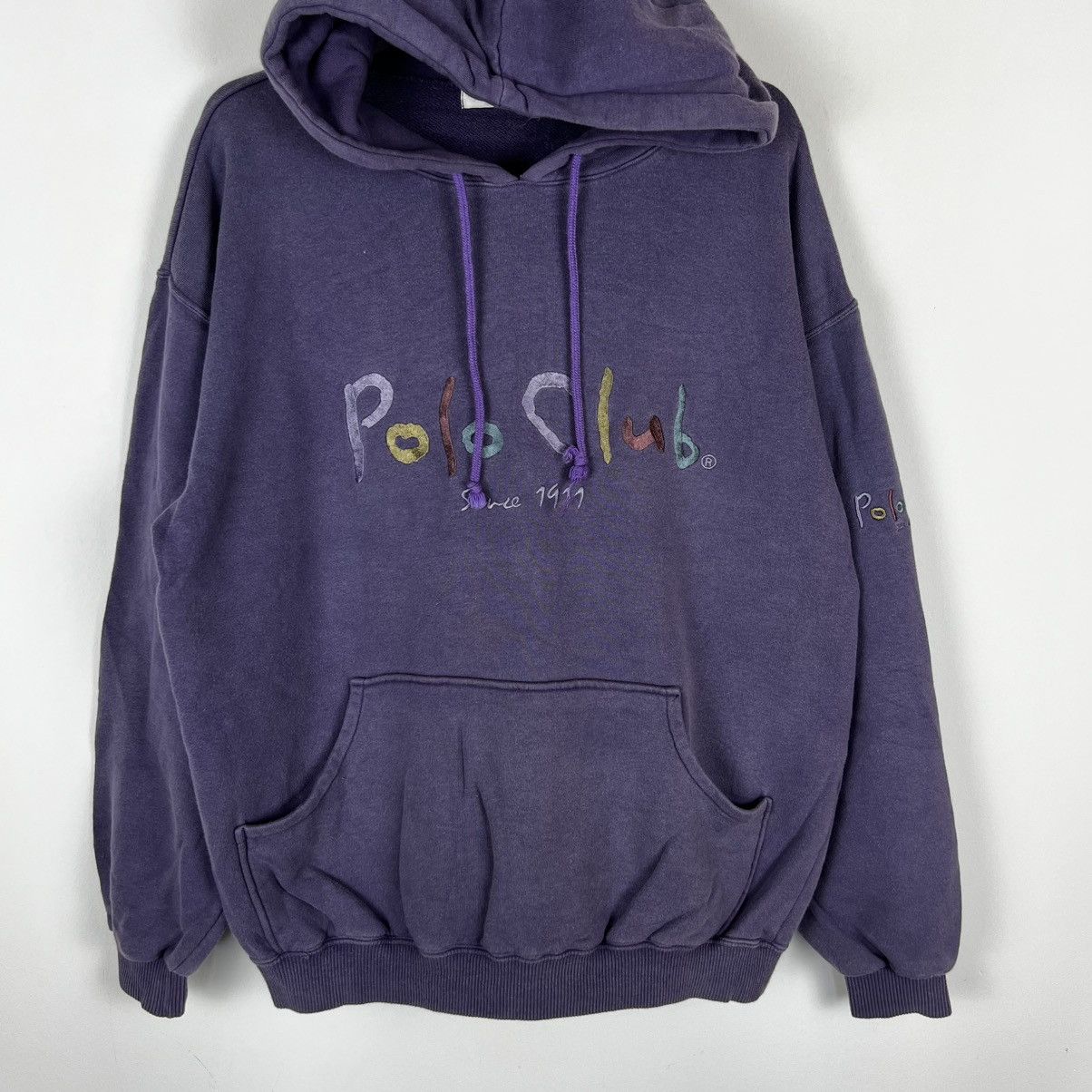 Polo Ralph Lauren Hoodie Polo Club SpellOut Embroidered Sweatshirt Size US L / EU 52-54 / 3 - 3 Thumbnail