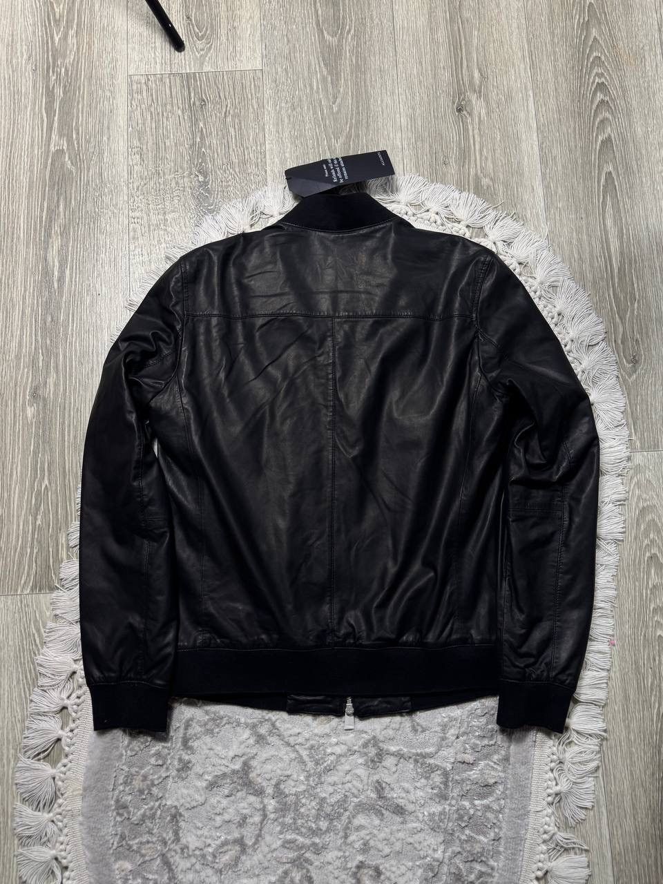 Allsaints ALLSAINTS Men’s Black Leather Bomber Jacket Sheep Leather Size US M / EU 48-50 / 2 - 8 Thumbnail