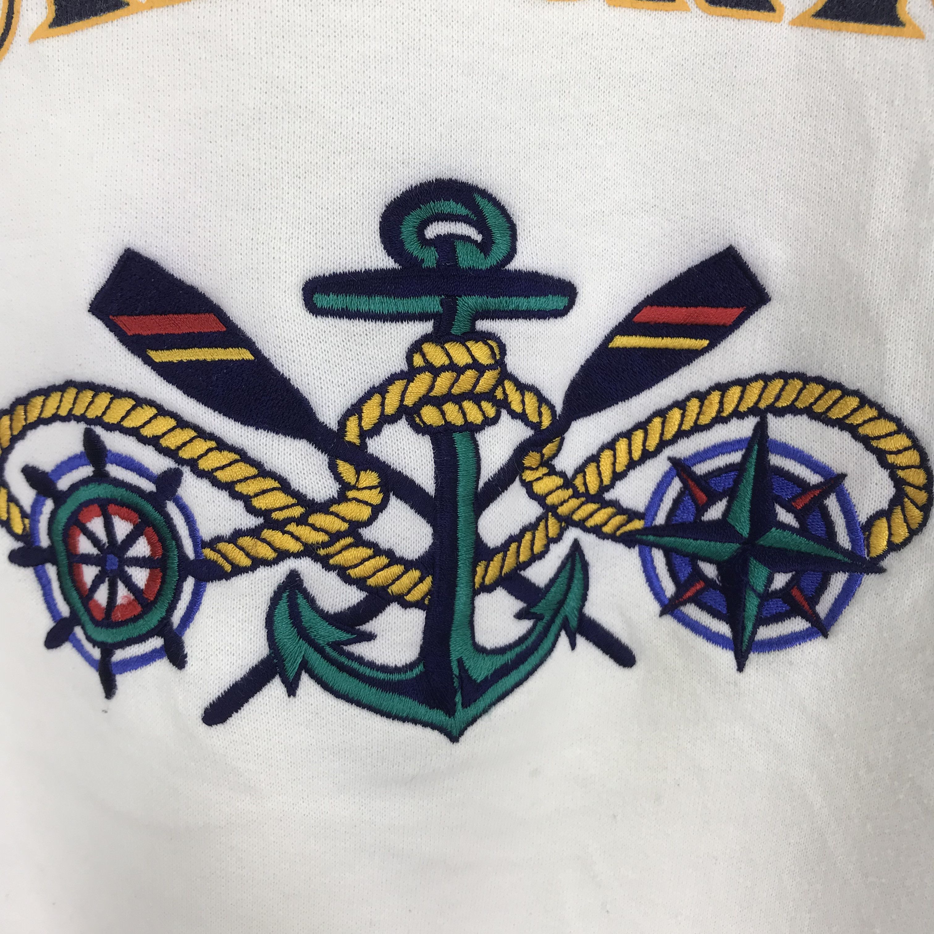 Vintage Vintage 90's Sensation White Sweatshirt Large - 358 Size US L / EU 52-54 / 3 - 5 Thumbnail