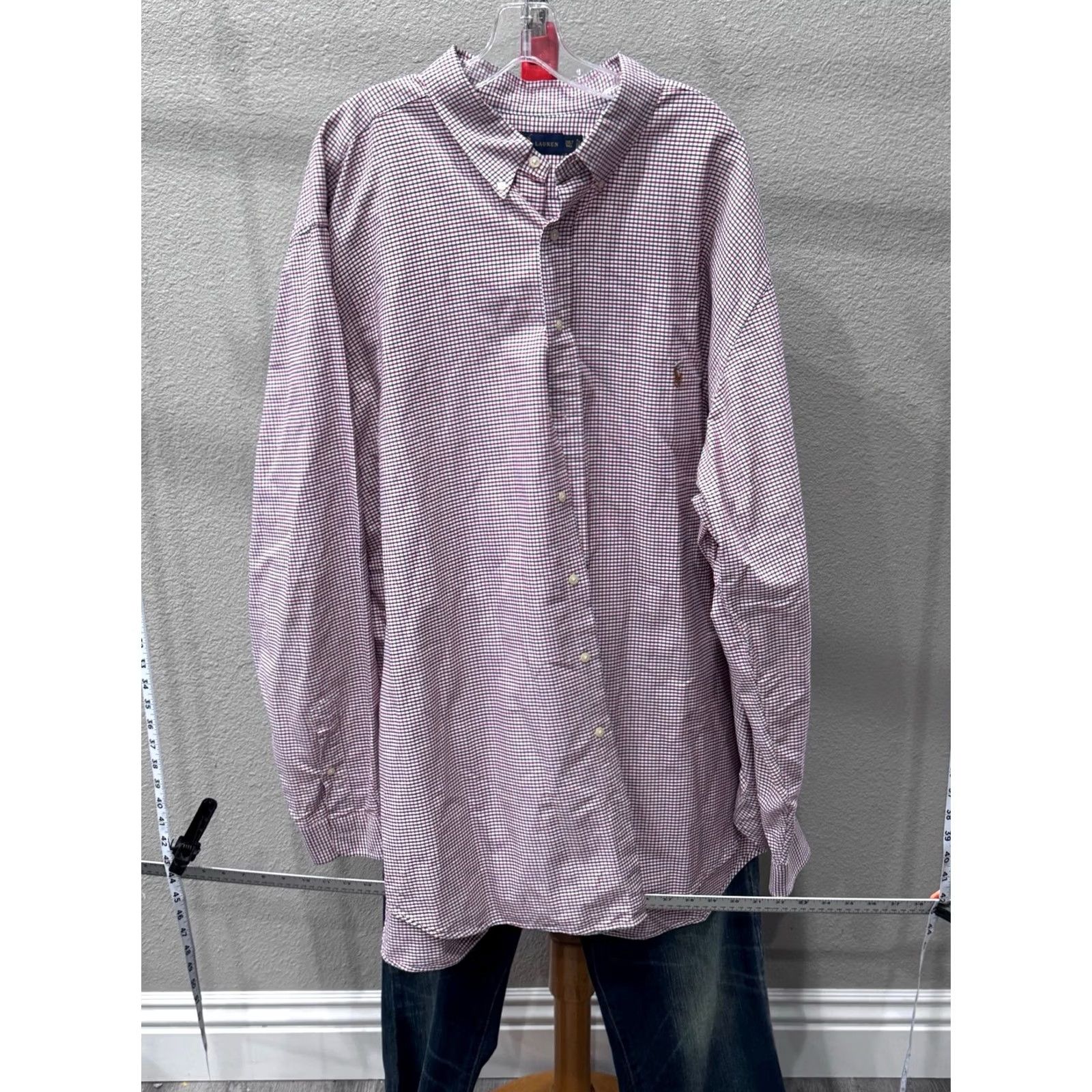 Ralph Lauren Ralph Lauren Red Blue Check LONG SLEEVE SHIRT 3XLT Mens XS? Size US XXL / EU 58 / 5 - 3 Thumbnail