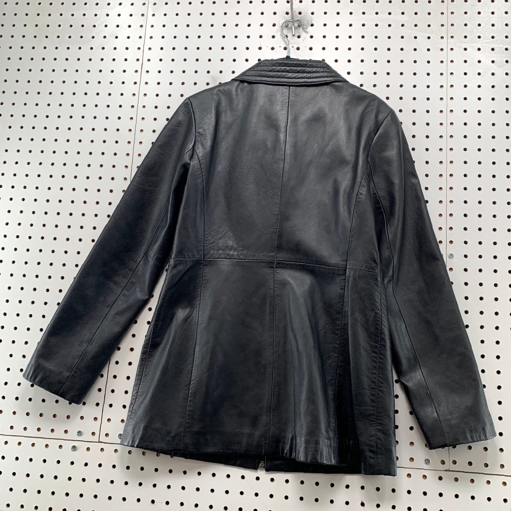 Kenneth Cole Kenneth Cole Leather Jacket Women Small Black Lightweight Y2K Business Work Size S / US 4 / IT 40 - 2 Thumbnail