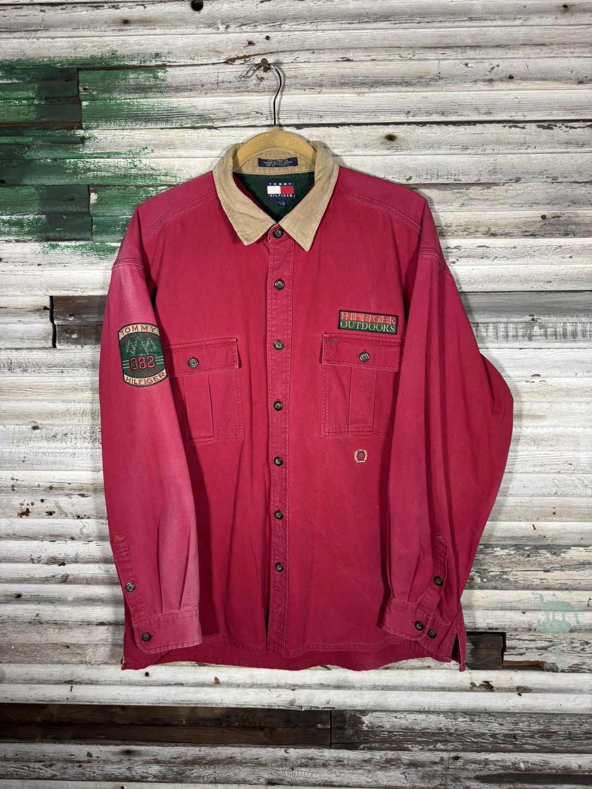 Tommy Hilfiger × Vintage VTG Tommy Hilfiger Ranger Expedition Patch Button Up Shirt Size US L / EU 52-54 / 3 - 1 Thumbnail