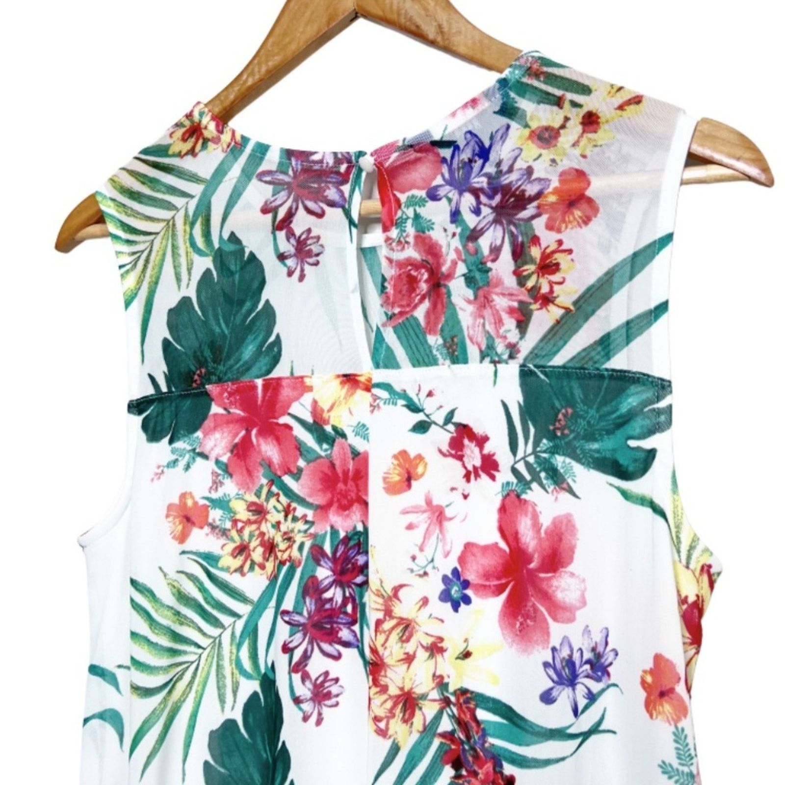 Apt. 9 New with Tag Women’s APT 9 Tropical Print Ruffle Tank Top Size M / US 6-8 / IT 42-44 - 11 Thumbnail