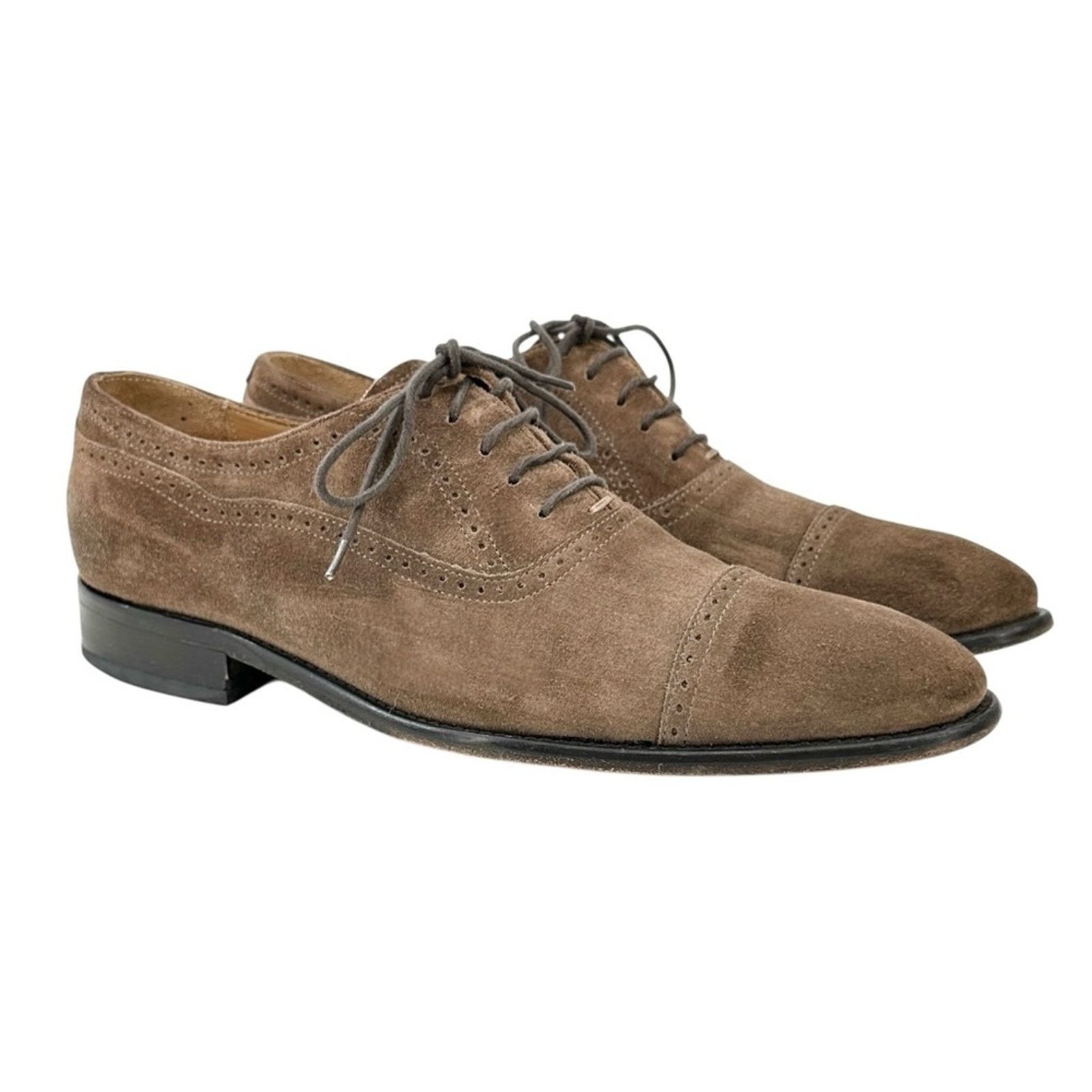 Other Calzoleria Toscana Suede Leather Brogue Cup Toe Oxfords Size US 10 / EU 43 - 2 Thumbnail