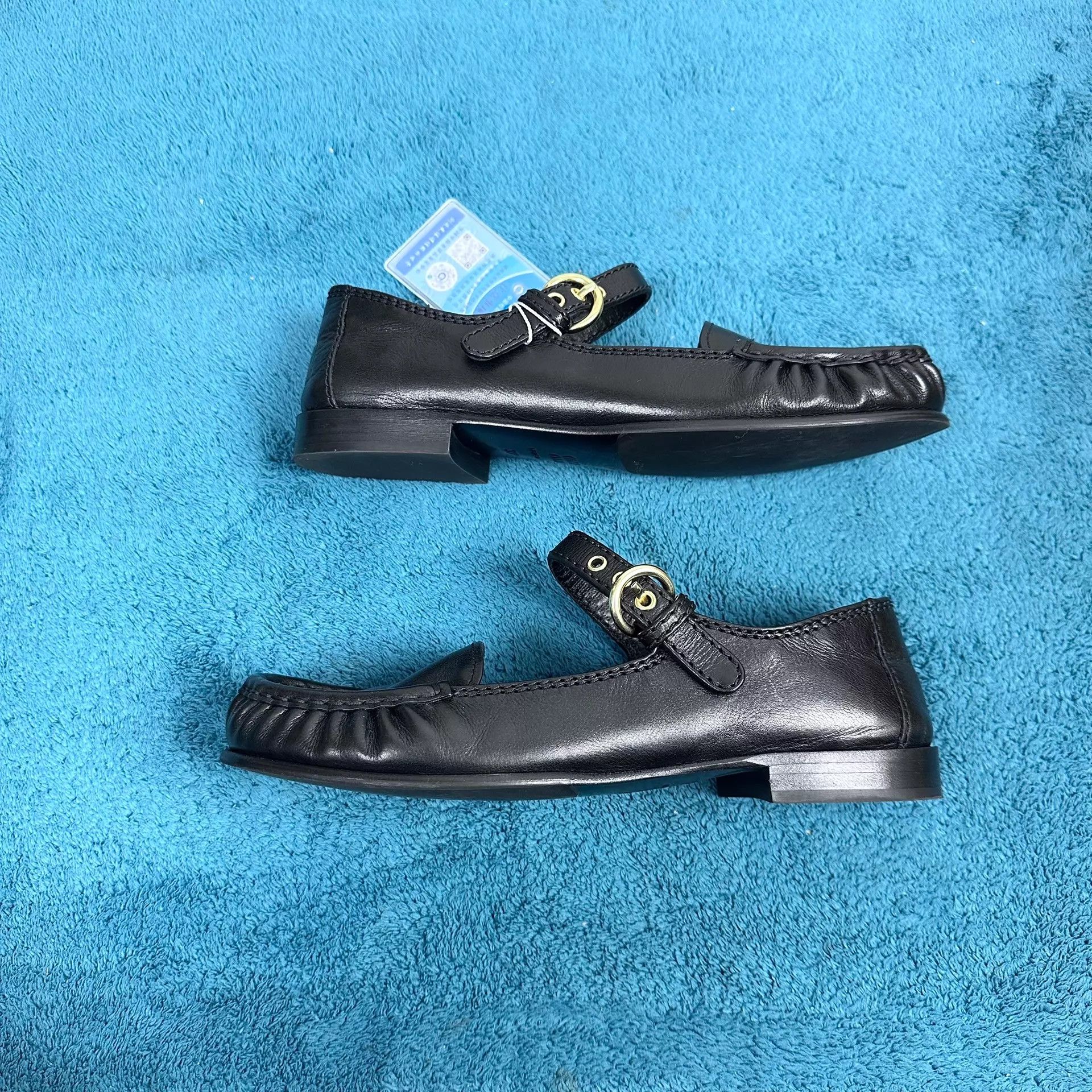 Miu Miu MIU MIU 26 Preppy Buckle Flat Mary Jane Black EU37.5 Size US 7 / IT 37 - 2 Thumbnail
