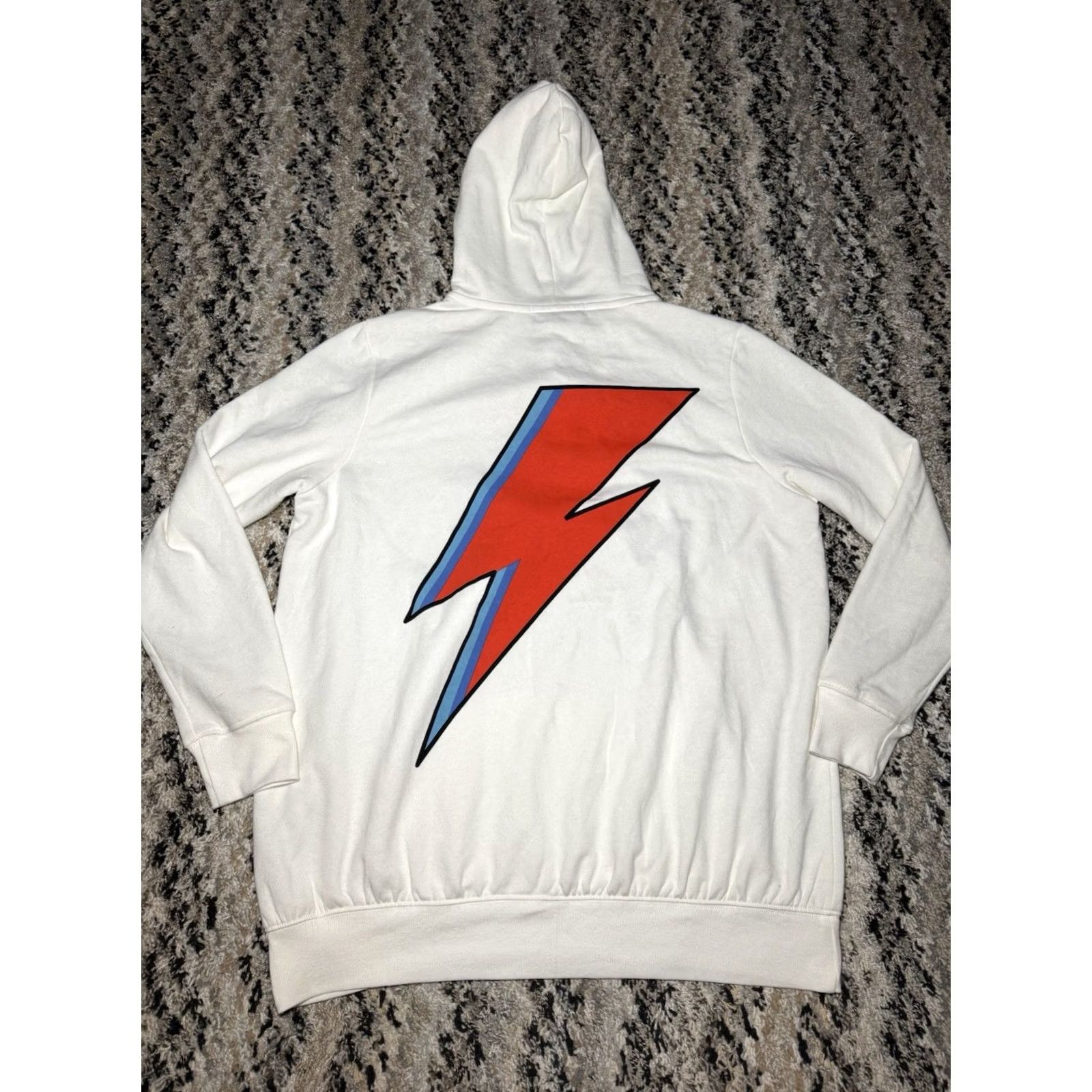 Vintage VINTAGE David Bowie THE VINYL ICONS Hoodie Pullover White 00 Women World Tour Bowie Logo Long Sleeve Regular Size 00 Size XXS / US 00 / IT 34 - 6 Thumbnail