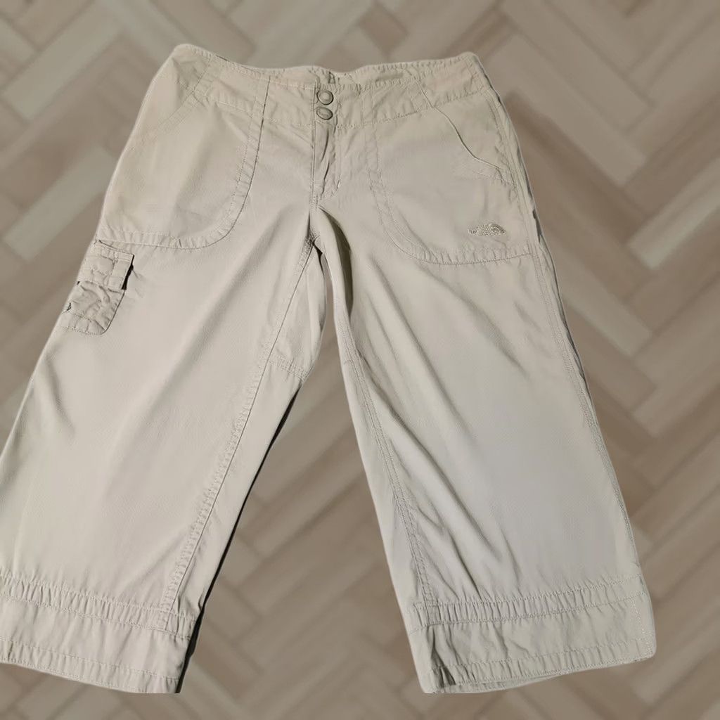 The North Face The North Face Women Pants Cropped 6 Beige Nylon Straight Regular Pocket Zipper Drawstring Button Logo Pockets Outdoor Hiking Beach Nature Sports Size 28" / US 6 / IT 42 - 1 Thumbnail
