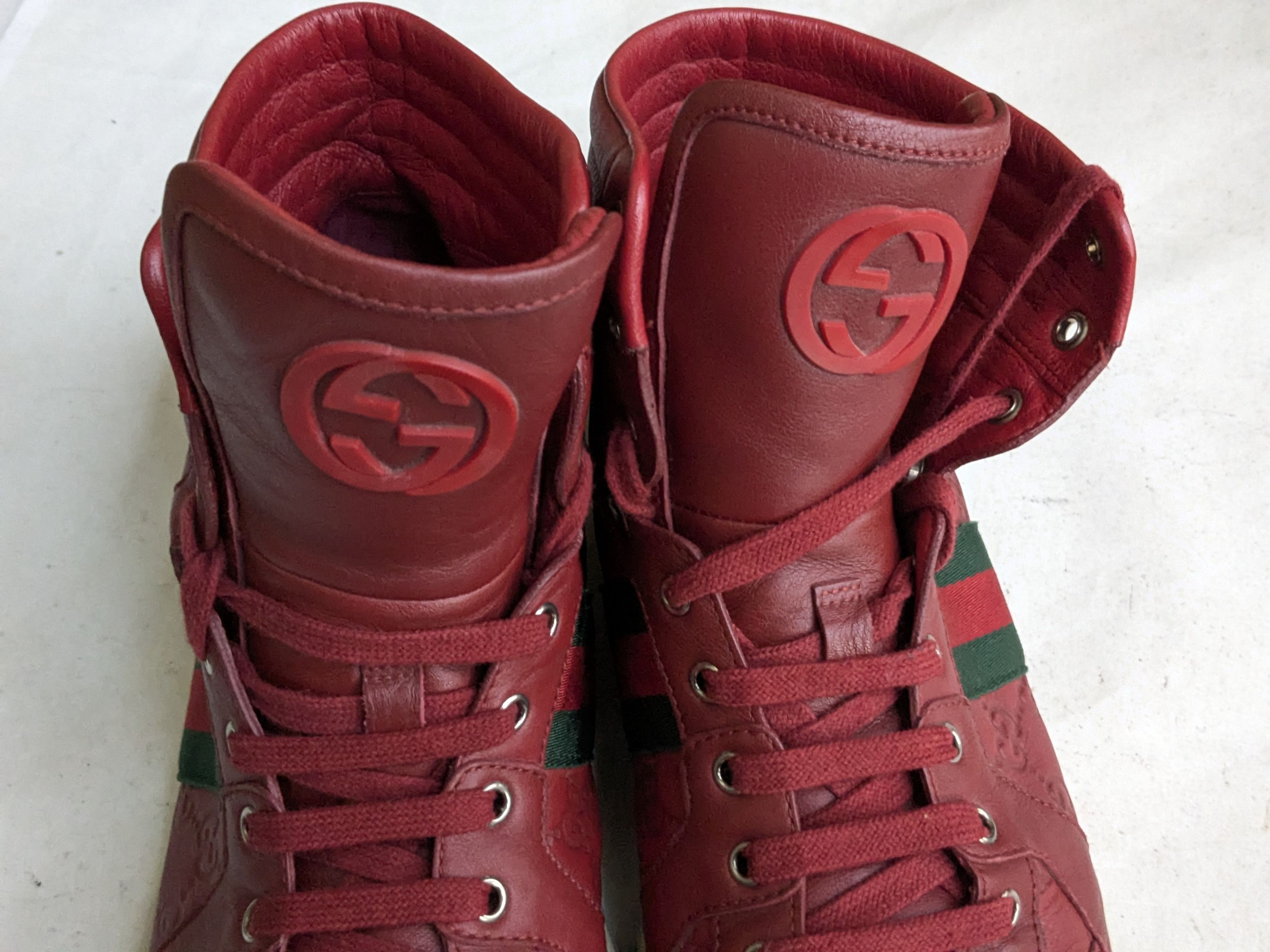 Gucci Gucci Monogram Sneakers 12.5 Leather GG Logo Size US 12.5 / EU 45-46 - 4 Thumbnail