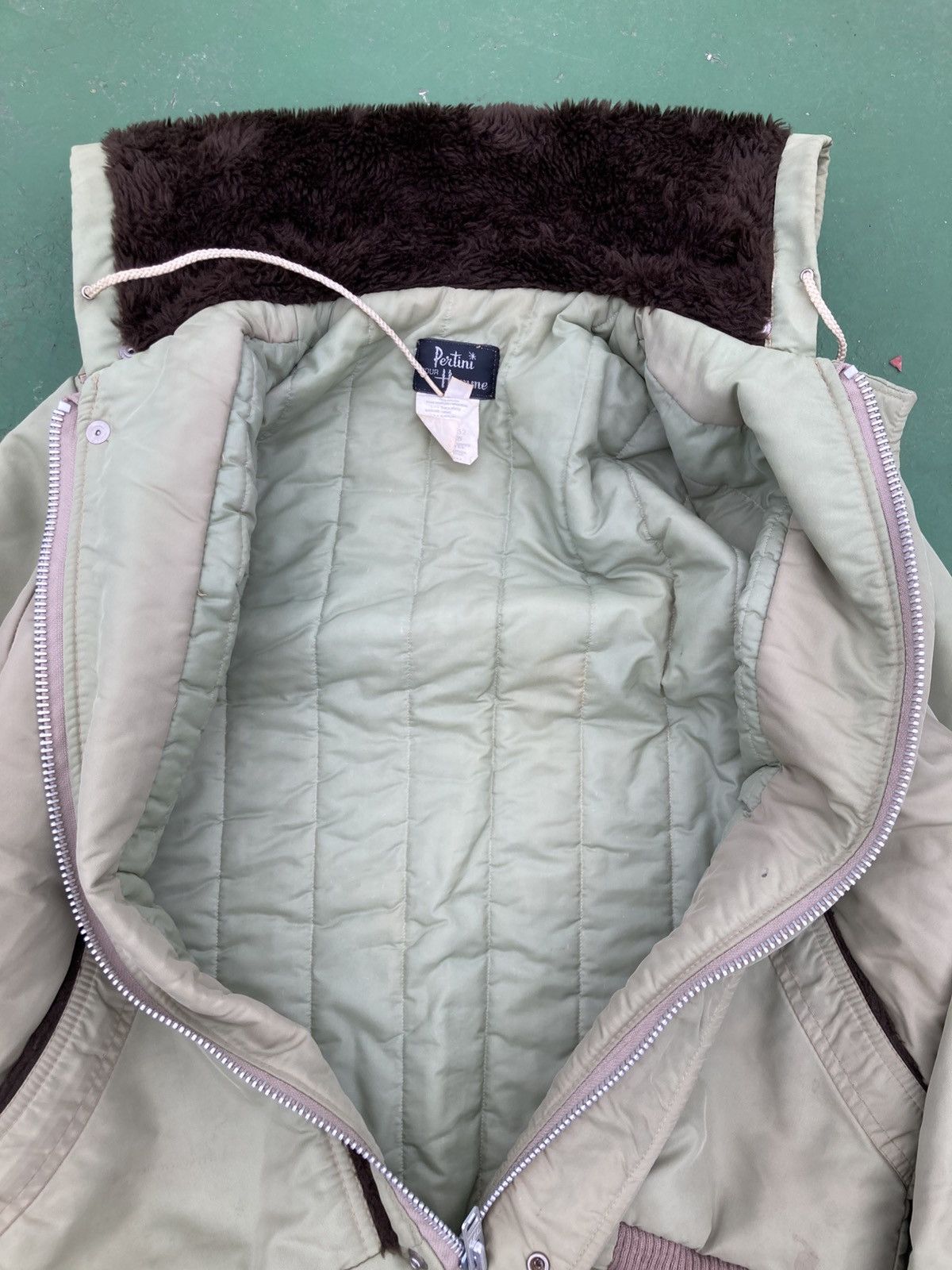 Vintage 80’s Pertini Faux Fur Hood Zipper Gimmick Bondage Jacket Size US L / EU 52-54 / 3 - 13 Thumbnail