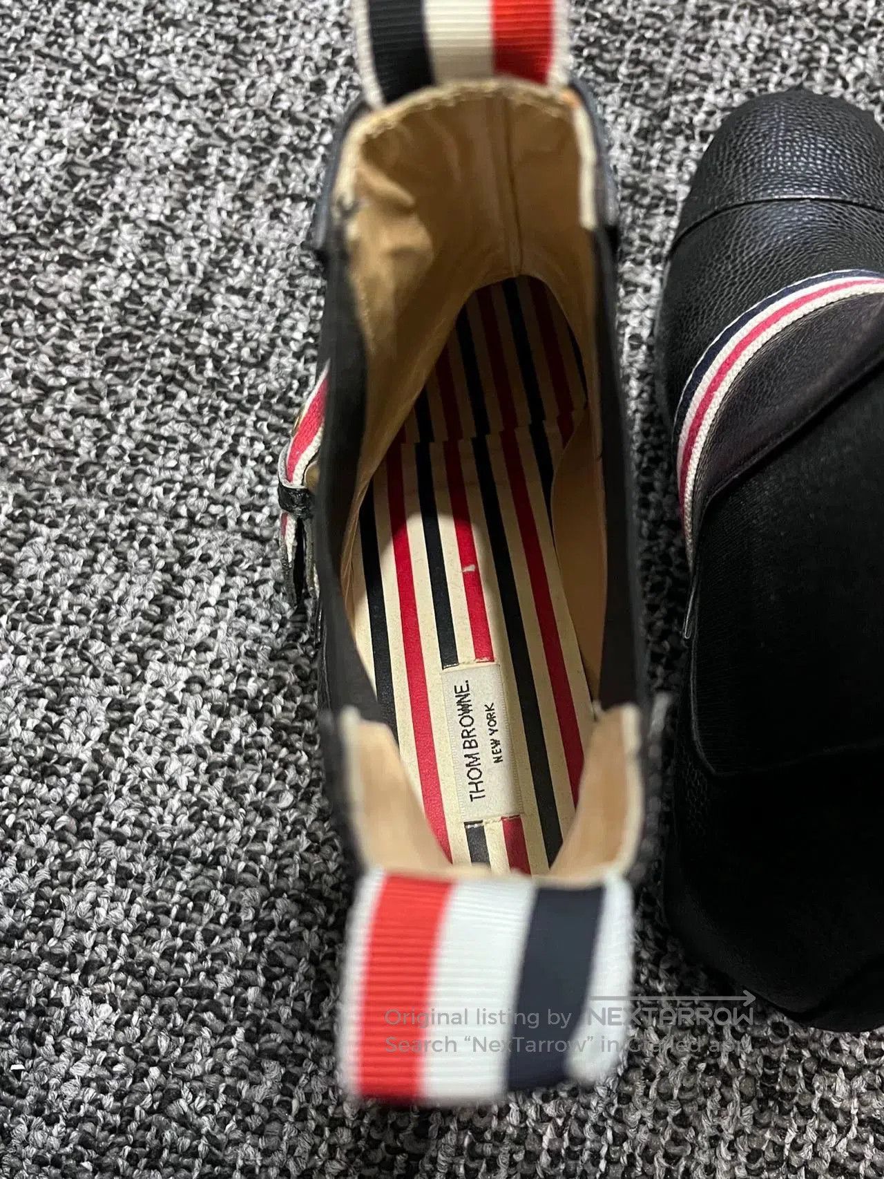 Thom Browne Thom Browne Black Ankle Boots with Stripes. Size US 4.5 / IT 34.5 - 9 Thumbnail