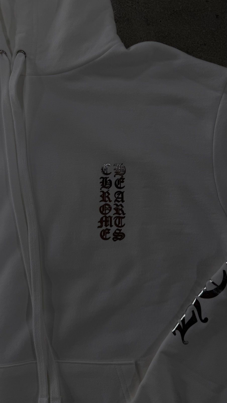 Chrome Hearts Chrome Hearts White Foil Hoodie Silver Scroll Script Size US M / EU 48-50 / 2 - 2 Thumbnail