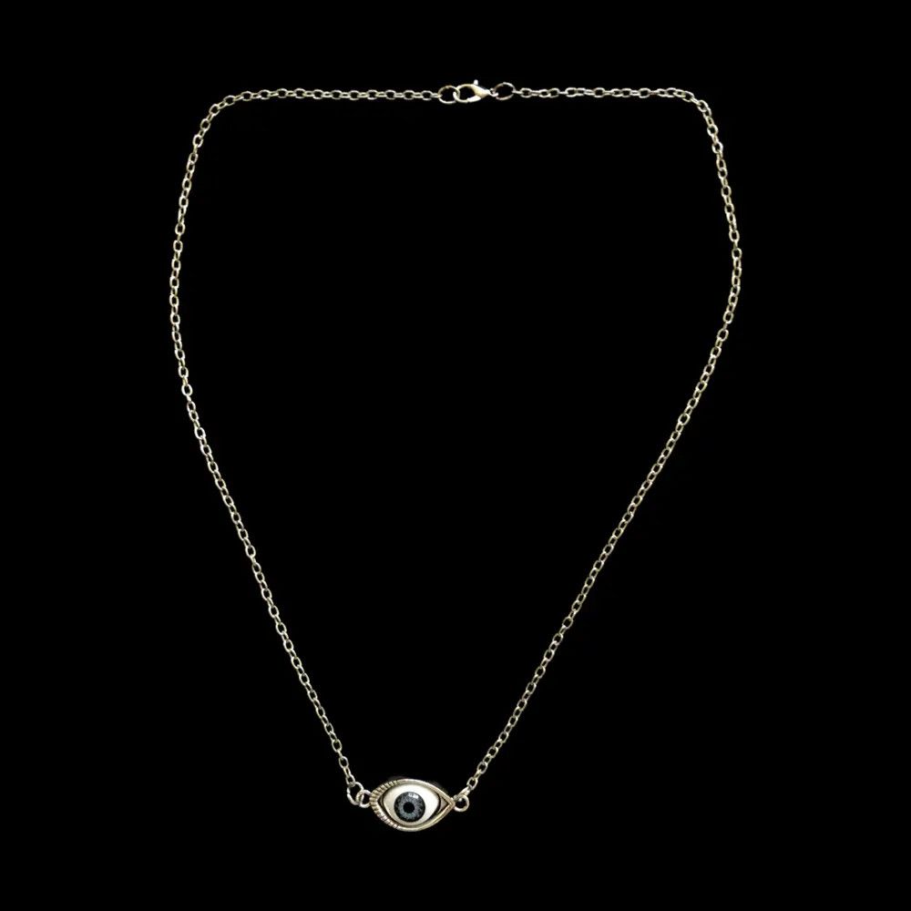 Jewelry Eye Ball Necklace Punk Grunge Chain Size ONE SIZE - 3 Thumbnail