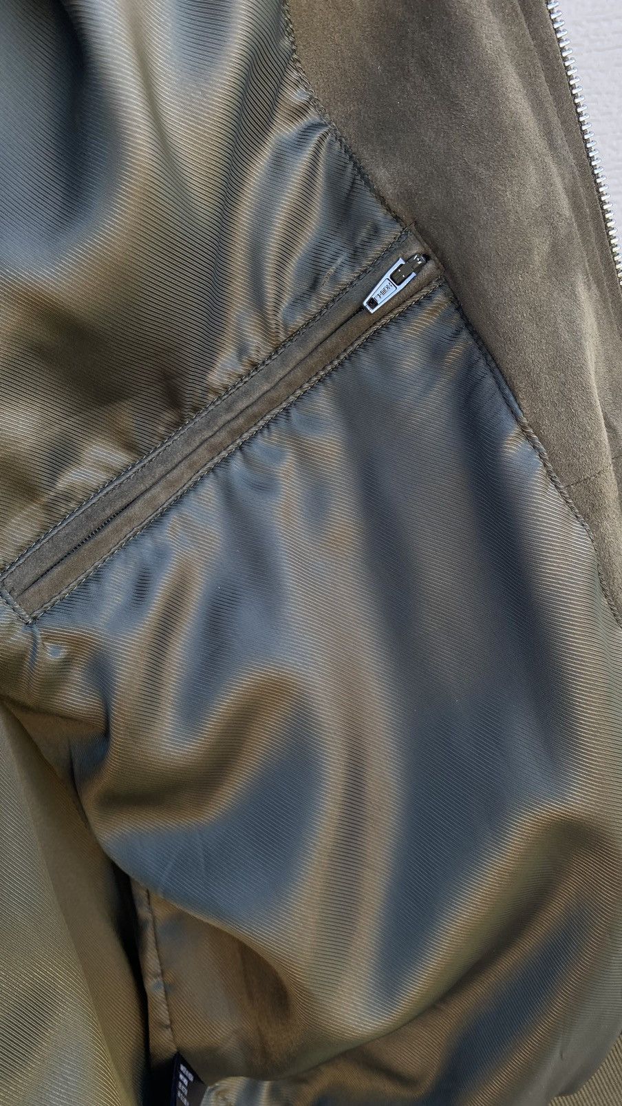 Reiss Reiss Suede Bomber Jacket - Medium - Olive Green Size US M / EU 48-50 / 2 - 8 Thumbnail