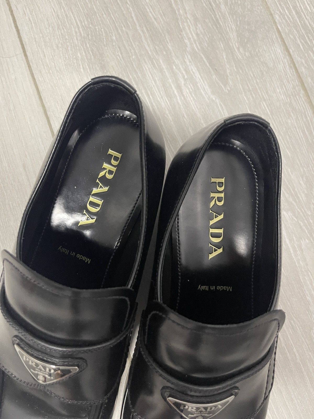 Prada Prada Logo Square Toe Loafers Size US 8 / EU 41 - 4 Thumbnail