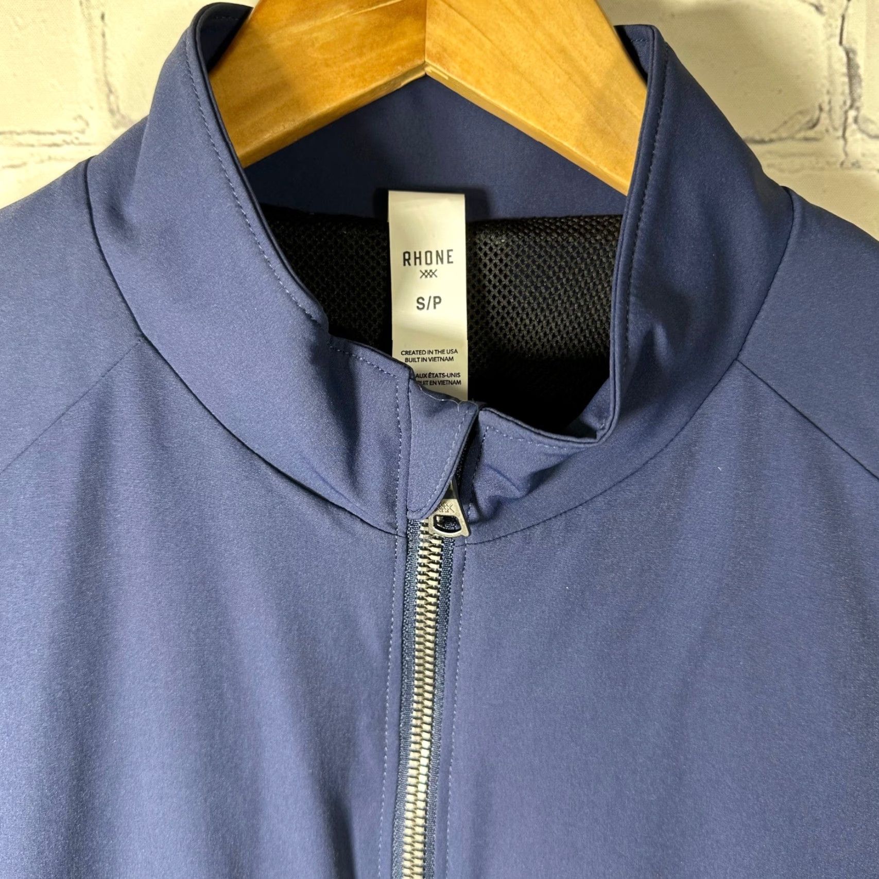 Rhone Rhone Coaches Jacket Mens Small Dark Indigo Blue Full Zip Lightweight Pockets Zip Nylon Windbreaker Casual Travel Size US S / EU 44-46 / 1 - 2 Thumbnail